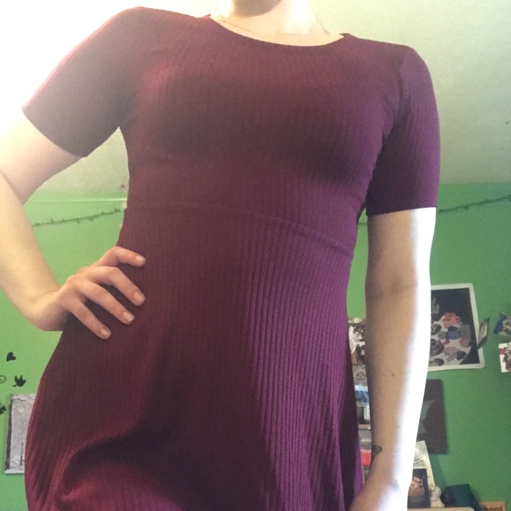 maroon skater dress